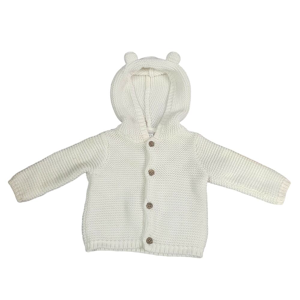 Carter's‎ Hooded Cardigan Sweater w/ Ears - Girl's Newborn